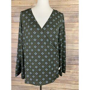 Treasure And Bond Small NWT Wrap Style Blouse Long Sleeve Boho Nordstrom